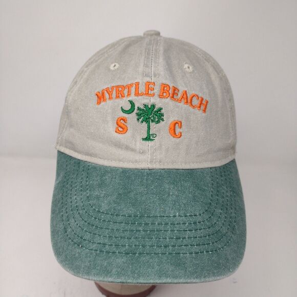Shade Shack Men's Strapback Hat Gray Green Myrtle Beach South Carolina - Picture 3 of 10